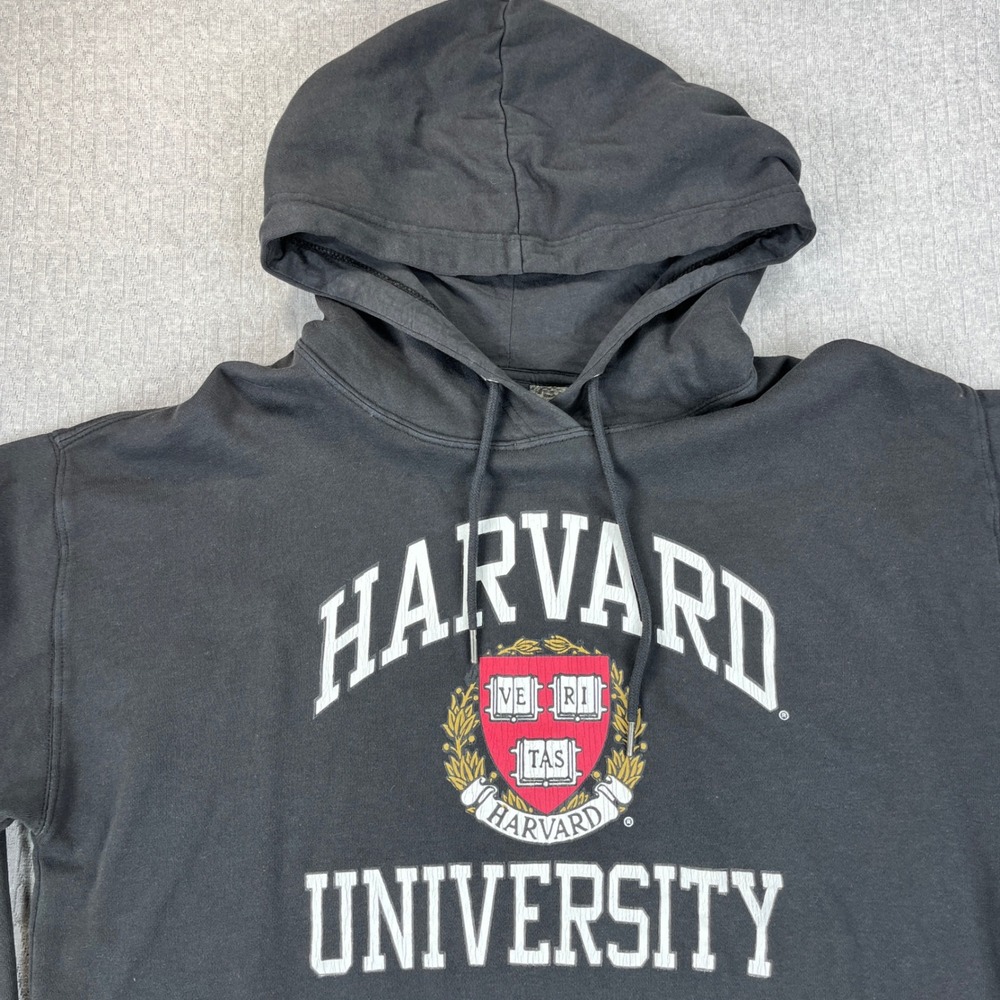Harvard‎ college University Black Hoodie M Pullover Sweatshirt alumni academic
